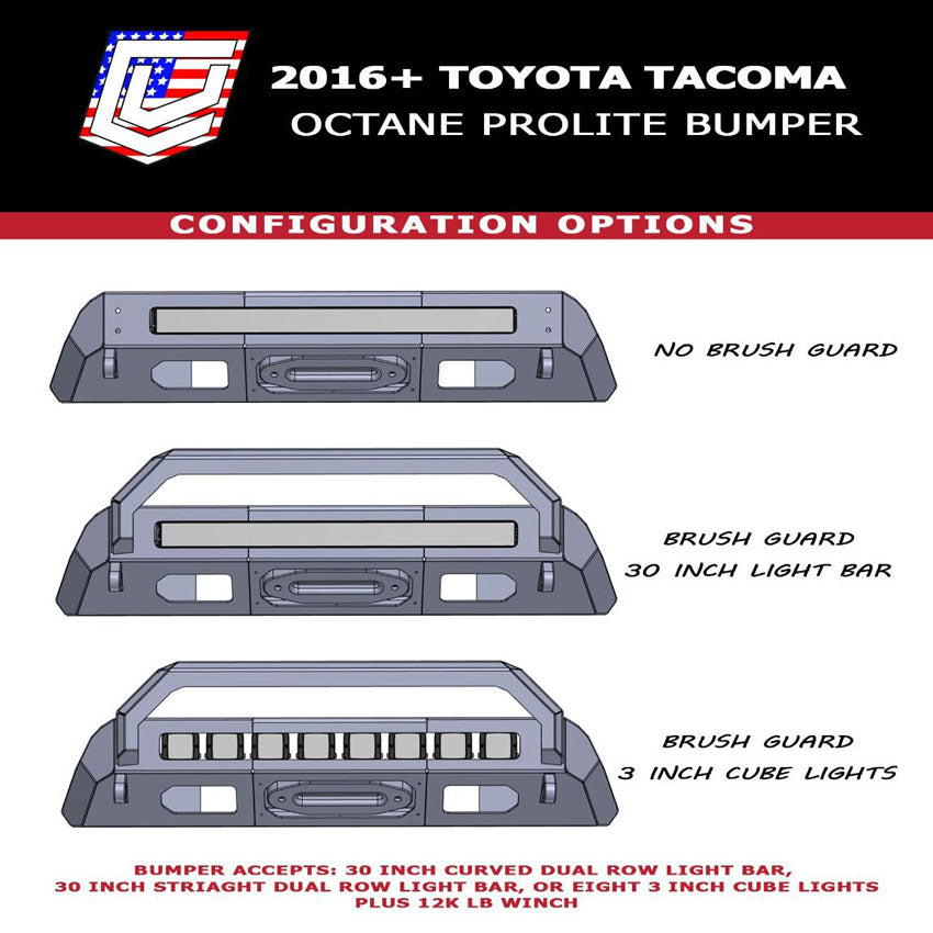 CHASSIS UNLIMITED PROLITE SERIES BUMPER 3RD GEN TACOMA